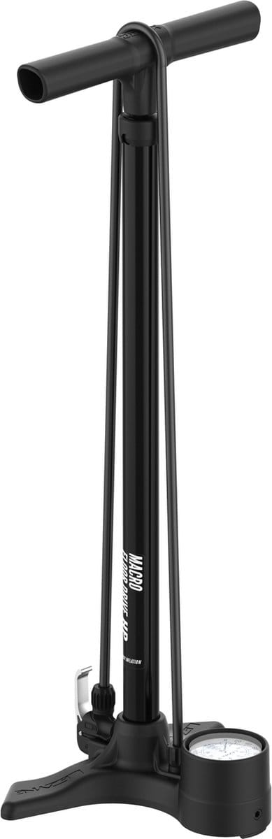 Lezyne Macro HP Floor Drive - Hoge druk fietspomp - Fietspomp met analoge drukmeter - Presta en Schrader ventielen - Staal - Zwart