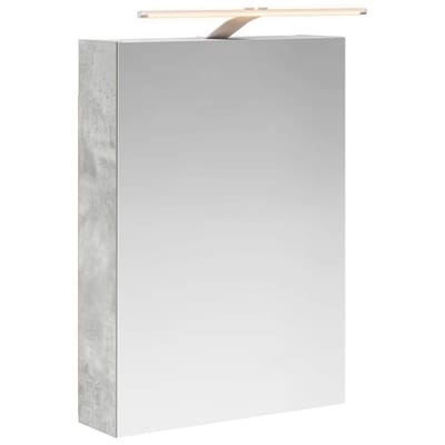 vidaXL - Badkamerspiegelkast - Beton - Grijs - 50 - x - 14,5 - x - 70 - cm - Bewerkt - hout