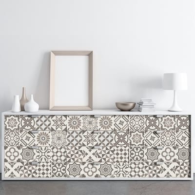 Meubeldecoratiestickers - 60 authentieke Nihna cementtegel meubelstickers - 60 stickers 20x20cm