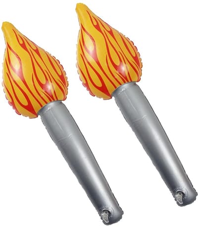 Dailygoods - Set van 3 Opblaasbare Fakkels voor Sportevenementen en Feesten