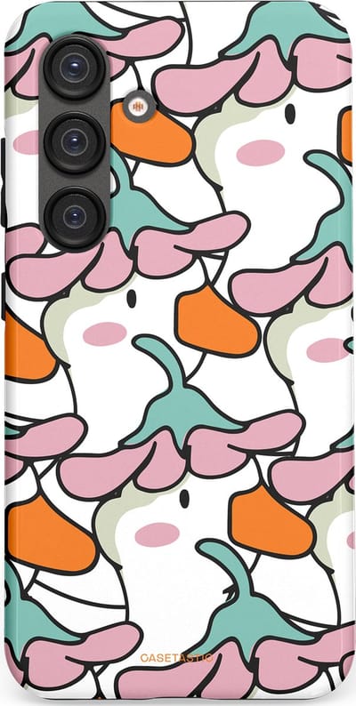 Casetastic Hoesje Geschikt voor Samsung S25 - Stijlvolle Beschermende Duo-layer Case - Bloempjeshoed