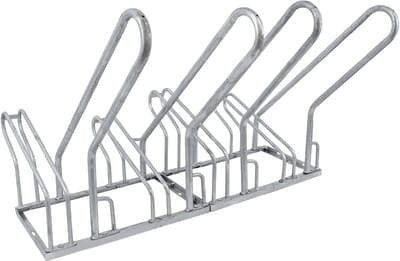TRUTZHOLM - Fietsenrek Met Aanleunbeugel - 4 Fietsen - 140x40x83 cm - Hoogte-Offset - Thermisch Verzinkt Staal - Vloerparkeerder