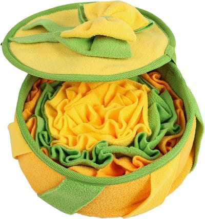 Snuffelmat Honden - Interactieve Voerbak - Mentale Stimulatie - Antislip Onderkant - 22 x 22 x 8 cm - Meerkleurig