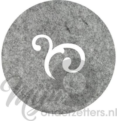Design shapes 2 vilt onderzetters - Gemeleerd grijs - 6 stuks - 10 x 10 cm - Tafeldecoratie - Glas onderzetter - Cadeau - Woondecoratie - Tafelbescherming - Onderzetters voor glazen - Keukenbenodigdheden - Woonaccessoires - Tafelaccessoires
