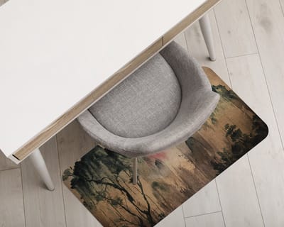 Coloray Vloerbeschermer - Zonsondergangbos Vloerbeschermer Bureaustoel - 100x70 cm - Veelkleurig Bureau Stoel Mat - Vloerbeschermer PVC - Mótif Vloerbeschermer - Rechthoekige Mat - Landschappen Thema
