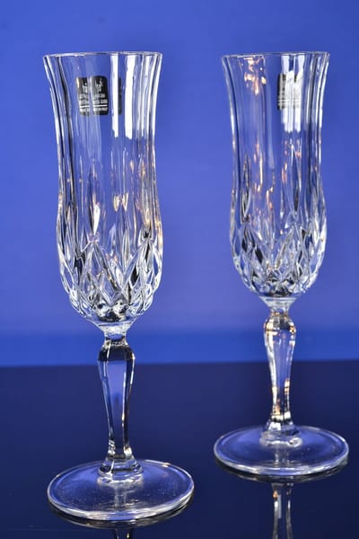Luxe Kristallen Champagneglazen – Set van 2