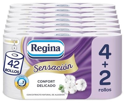 Zacht en Sterk Drielaags Toiletpapier - 42 Rollen, Natuurlijk Katoenextract, 100% FSC-gecertificeerd