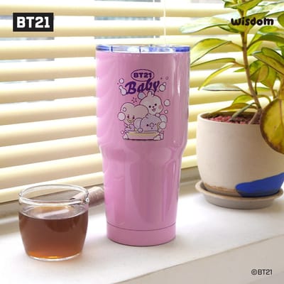 BT21 minini Roestvrijstalen Tumbler Ver.2 Isolatie Koeling Voertuig Kamperen 580ml