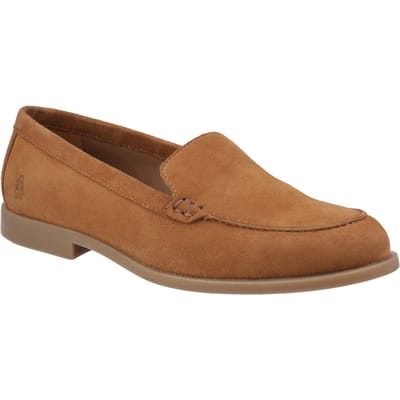 Hush Puppies Natasha Leren Dames Tan Loafers