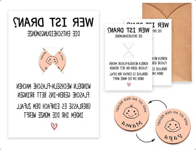 Beslissingsmuntenset voor Zwangerschap, Uniek Geboorte Cadeau voor Ouders, Moeders en Vaders, Roze Goud