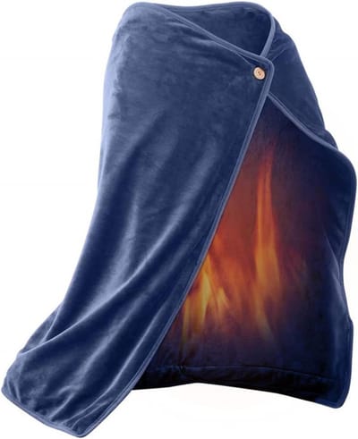 Elektrische Deken - Verwarmde Plaid - Warm Blijven - USB Verwarmd - 100x70cm - Blauw