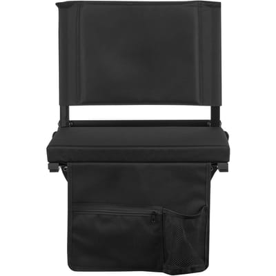 Siège de stade, Siège de gradin pliable avec support dorsal et coussin épais, Sièges de stade rembourrés pour gradin, Comprend une bandoulière, des crochets, un porte-gobelet,