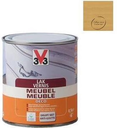 V33 Meubellak Midden Eik Zijdeglans 500ml