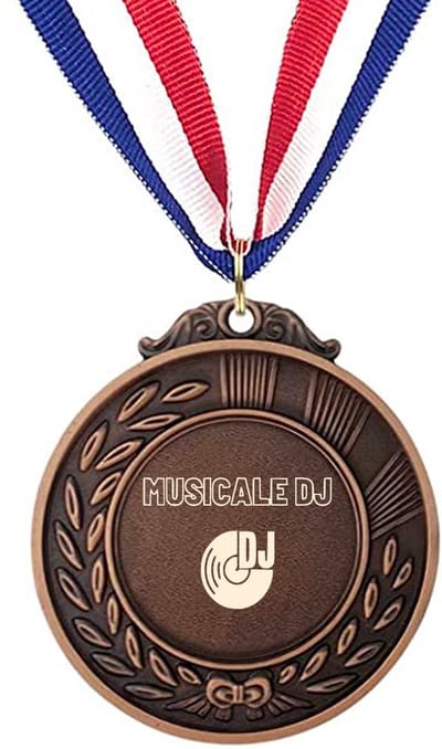 Akyol - musicale dj medaille bronskleuring - Dj - familie vrienden - cadeau