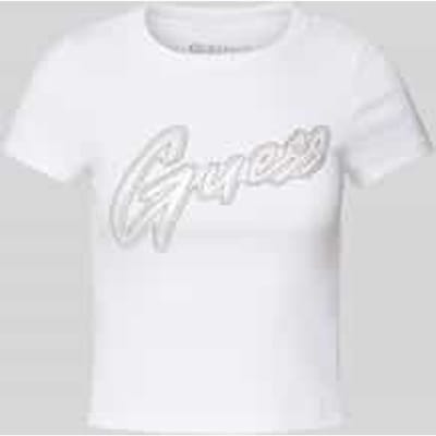 Guess  T-shirt Korte Mouw SS CN RIB LOGO TEE