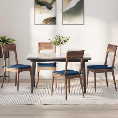 vidaXL Zitkussens 4 st Stof Blauw 40 x 40 x 3 cm