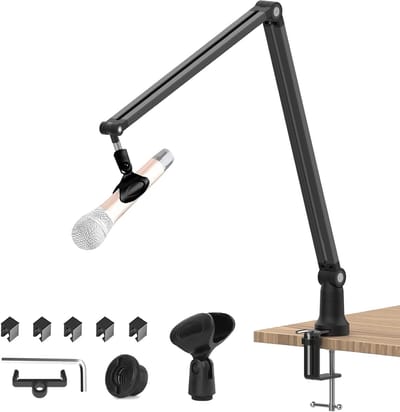 Verstelbare Microfoonarm - Professionele Microfoonstandaard - Geschikt voor 3/8" en 5/8" Microfoons