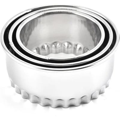 3 Stuks Rvs Deeg Cutter Dumplings Mallen Ronde Cookie Biscuit Cutters Cirkel Gebak Cutters Bakken Cirkel Ring Mallen flower