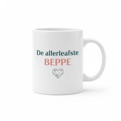 De Allerliefste Beppe Mok – Hart Design Cadeau voor Oma | Keramische Koffiemok 330 ml