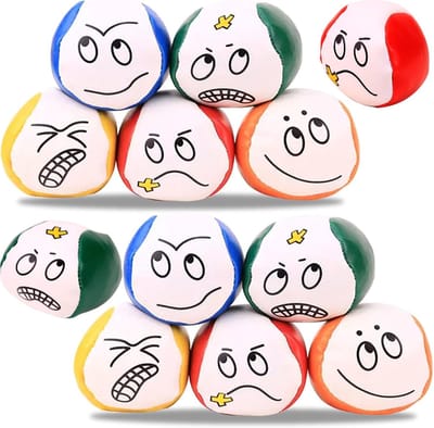 Jongleerballen Set - Oefenballen Balspellen - Binnen Buiten - 12 Stuks Set - 65mm Diameter - Veelkleurig