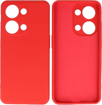 Hoesje Geschikt voor OnePlus Nord 3 5G - Fashion Telefoonhoesje Backcover - Siliconen Hoesje - Rood