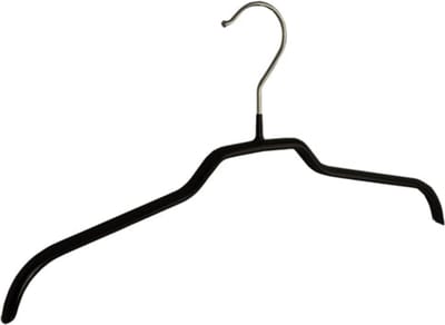 De Kledinghanger Gigant - Kledinghanger - Volwassenen - 8310 - 50 Stuks - Blousehanger - Shirthanger - metaal - Zwart - Anti-slip Coating - 40 cm - Kleerhanger (8310_00/50)