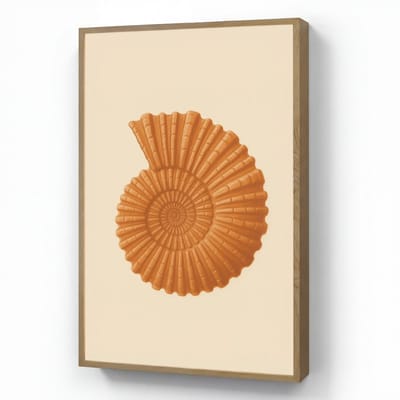 Wandlamp 70x100 cm - Oplaadbaar - Schelp - Oranje - Ribbels - Wandlampen binnen woonkamer - Slaapkamer lamp - Decoratieve nachtlamp - Vloerlamp draadloos