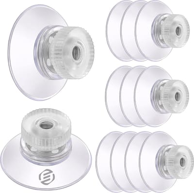 Equivera Zuignap met schroefdraad - Transparante Zuignap - 12 Stuks