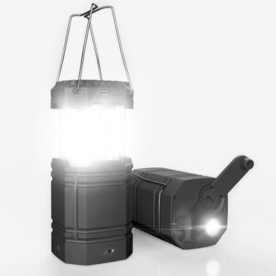 Opblaasbare Campinglantaarn - Powerbank 4200mAh - 3 LED-lichtniveaus Dimbaar - Opvouwbaar en Waterdicht IPX4