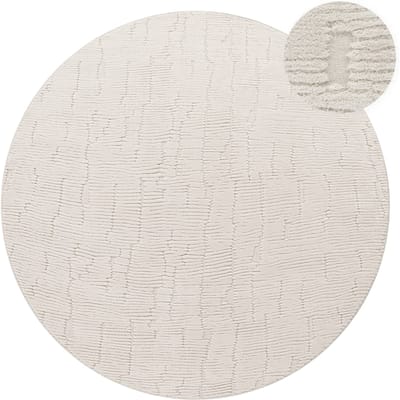 Modern tapijt Tokko crème 120 cm rond