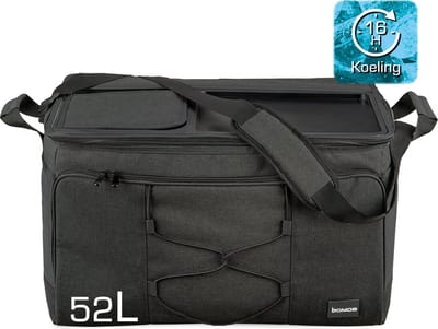 bomoe KT53 Opvouwbare Koeltas Antracite 52l Koelbox voor Onderweg 53x37x32 cm Picknicktas voor Barbecues Festivals