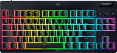 Razer BlackWidow V4 Low-Profile TKL HyperSpeed - Yellow Mechanical - Gaming Toetsenbord - Zonder Numpad - Engels (US international) - Zwart