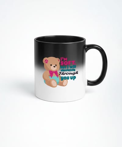 I'm Soft Teddybeer Magic Mok - Warmtegevoelige Cadeau Mok