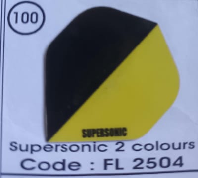 Dart Flights - 10 sets (30 stuks) - 100 micro - Supersonic - FL2504 - zwart geel