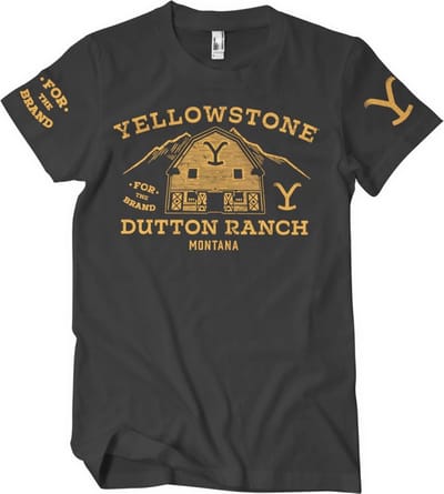 Yellowstone Heren Tshirt -M- Barn Zwart
