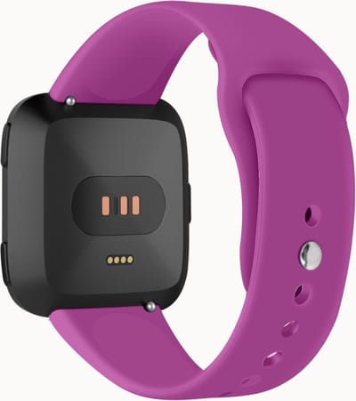 Siliconen bandje - geschikt voor Fitbit Versa / Versa 2 - maat S/M - paars