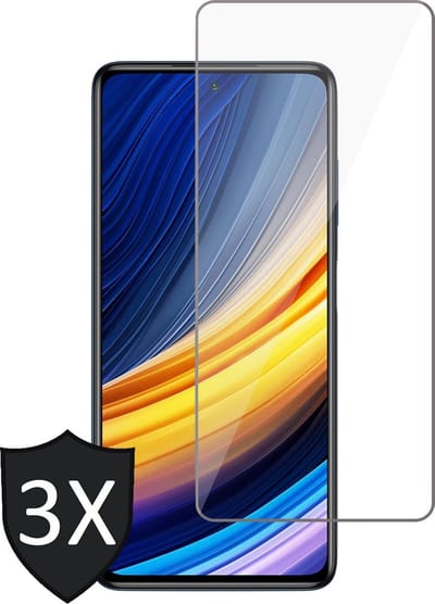 Screenprotector geschikt voor Xiaomi Poco X3 Pro - Beschermglas - Glas Screen Protector - 3 Stuks