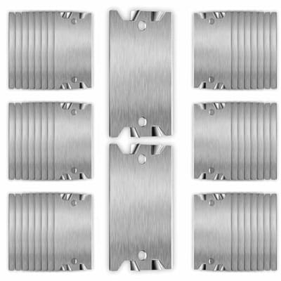 200 Stuks Nagelplaten voor Noppen - Stalen Veiligheidsplaten voor Sanitair en Bedrading - 1,5 x 2,5 Inch Kabelbeschermers
