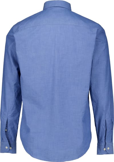 Eton - Overhemd Blauw Eton Solid Chambray Shirt Lange Mouw Overhemd Blauw 100014782