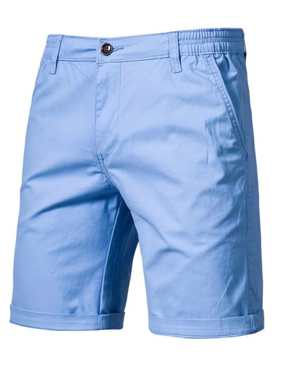 Livano Korte Broek Heren - Golfbroek - Spijkerbroek - met Zakken - Volwassenen - Jongens - Shorts - Lichtblauw - Maat S