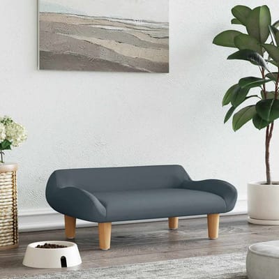 vidaXL Hondenmand 70x40x24 cm stof donkergrijs