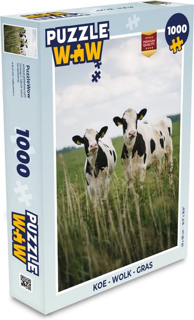 Puzzel Koeien - Dieren - Wolk - Gras - Legpuzzel - Puzzel 1000 stukjes volwassenen
