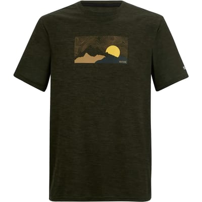 Heren Fingal T-shirt met korte mouwen en gemêleerde print