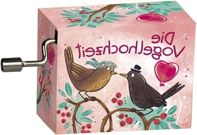 Muziekdoos Vogelbruiloft - Speeldoos Melodie - Decoratie Kamer - Handgemaakt Hout - 103 x 53 x 4 cm - Niet gespecificeerd