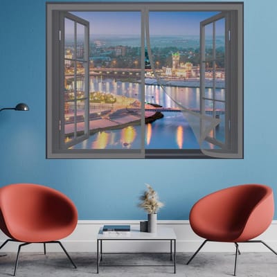 Magnetisch Hor Voor Raam 100x145 cm Zonder Boren - Houd Insecten Buiten