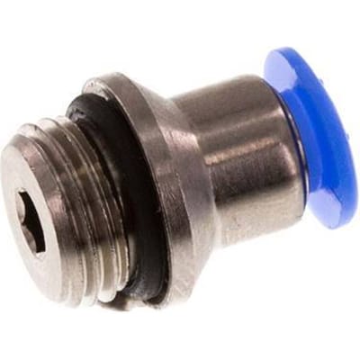 4mm x G1/8'' Messing/POM Insteekfitting buitendraad Binnenzeskant Compact Ontwerp NBR [5 Stuks]