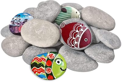 Decoratieve Verfstenen voor Aquariums en Tuinen, 20 Stuks, Creatieve Schilderset voor Kinderen en Volwassenen