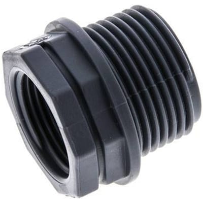 Verloopring G3/4'' Binnendraad X G1'' Buitendraad Polypropyleen (PP) 10bar FDA 36mm Hex [2 Stuks]