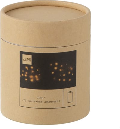 J-Line slinger Draad 20l - goud/zilver - warm wit - 2 stuks - LED lichtjes