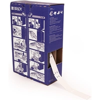 Brady BM-15x75-348-WT polyolefin tags wit | 15 mm x 75 mm (origineel)